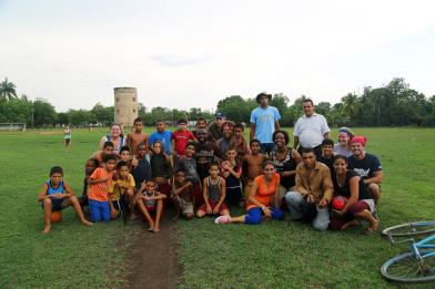 After a fun soccer game at a local village community. PhotoCred:Marina Razumovsky