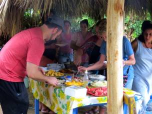 Most of our ministry was done in the villages, and this was our buffet line. Fresh and delicious! PhotoCred:Marina Razumovsky